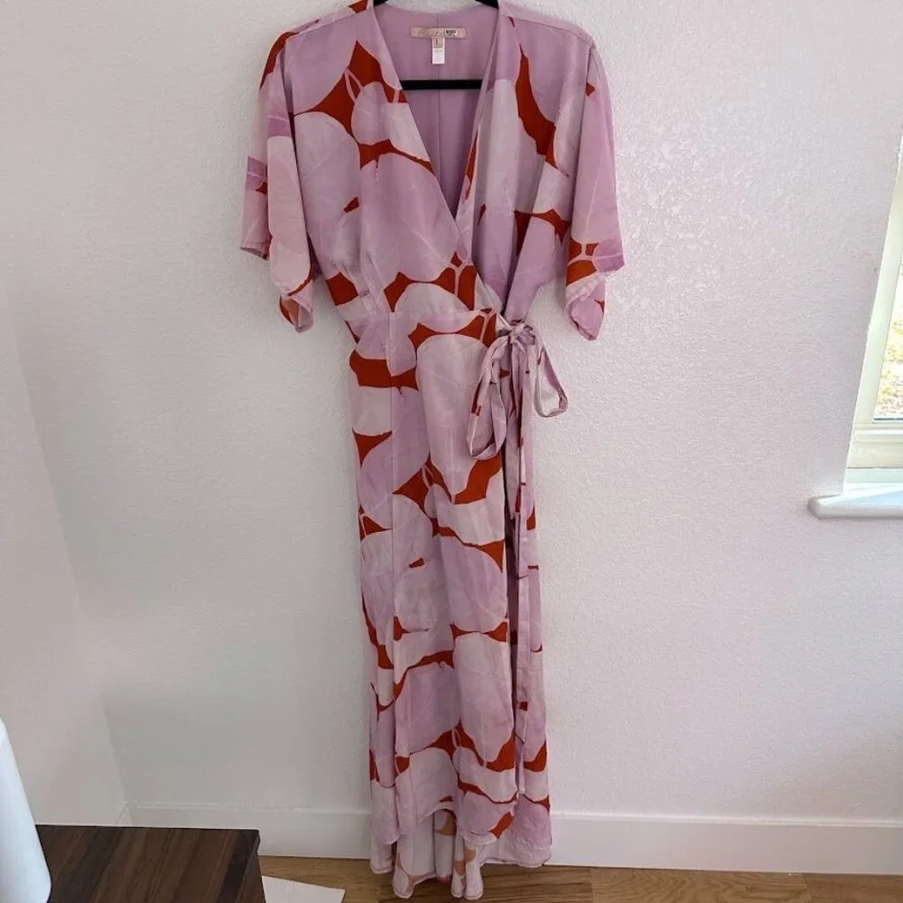 Hutch Floral Wrap Maxi in Pink Purple - Picture 5 of 10